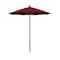 California Umbrella 7.5' Black Aluminum Market Patio Umbrella, Olefin Red 194061334713 - alternate 1